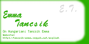 emma tancsik business card